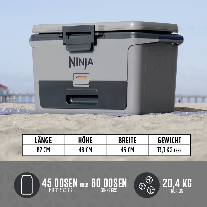 Ninja FrostVault Kühlbox Passiv Grau, Schwarz 47 l