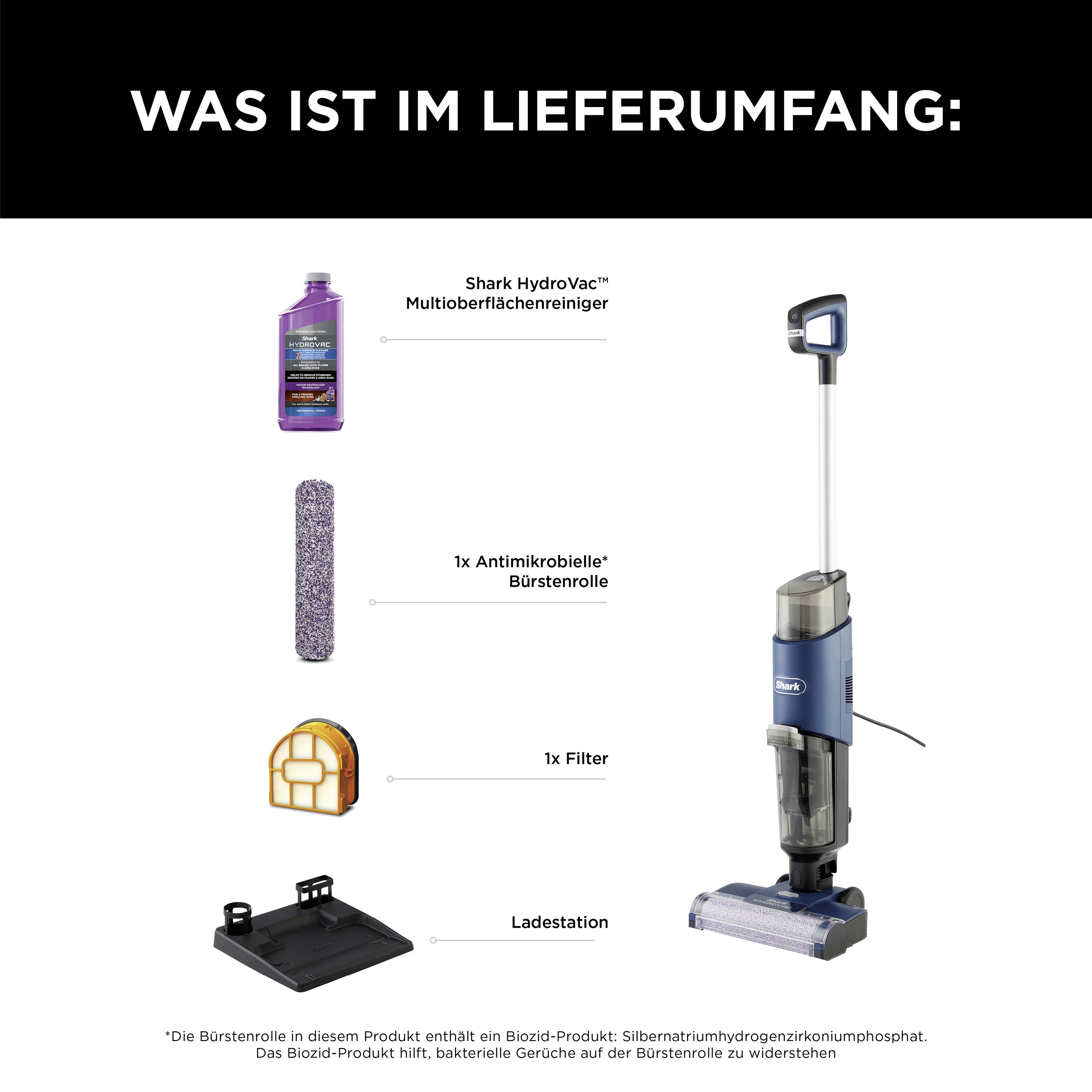 Shark Hydrovac WD100EU Nass-/Trockensauger 0.5 l Standfunktion, herausnehmbarer Wassertank