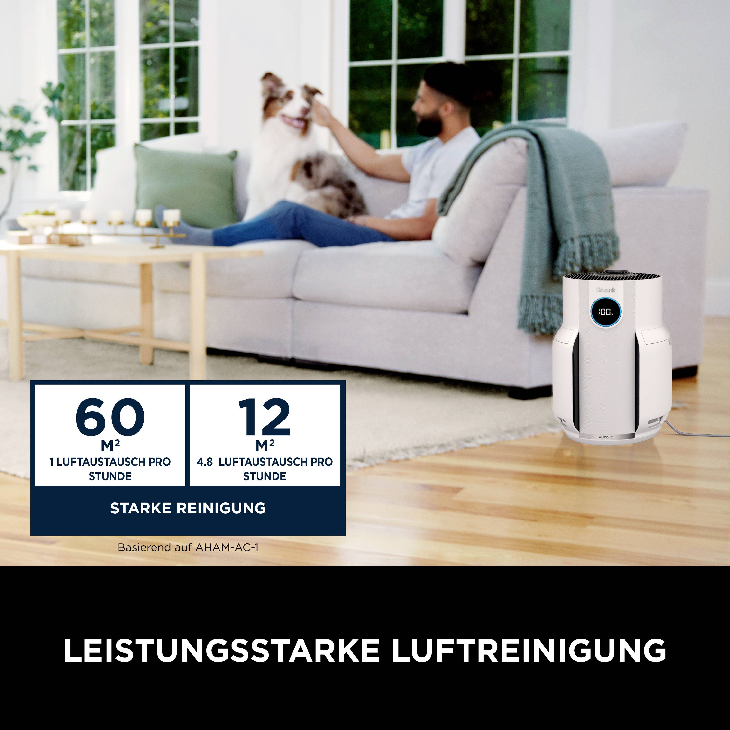 Shark HP150EU NeverChange Luftreiniger 60 m² Weiß