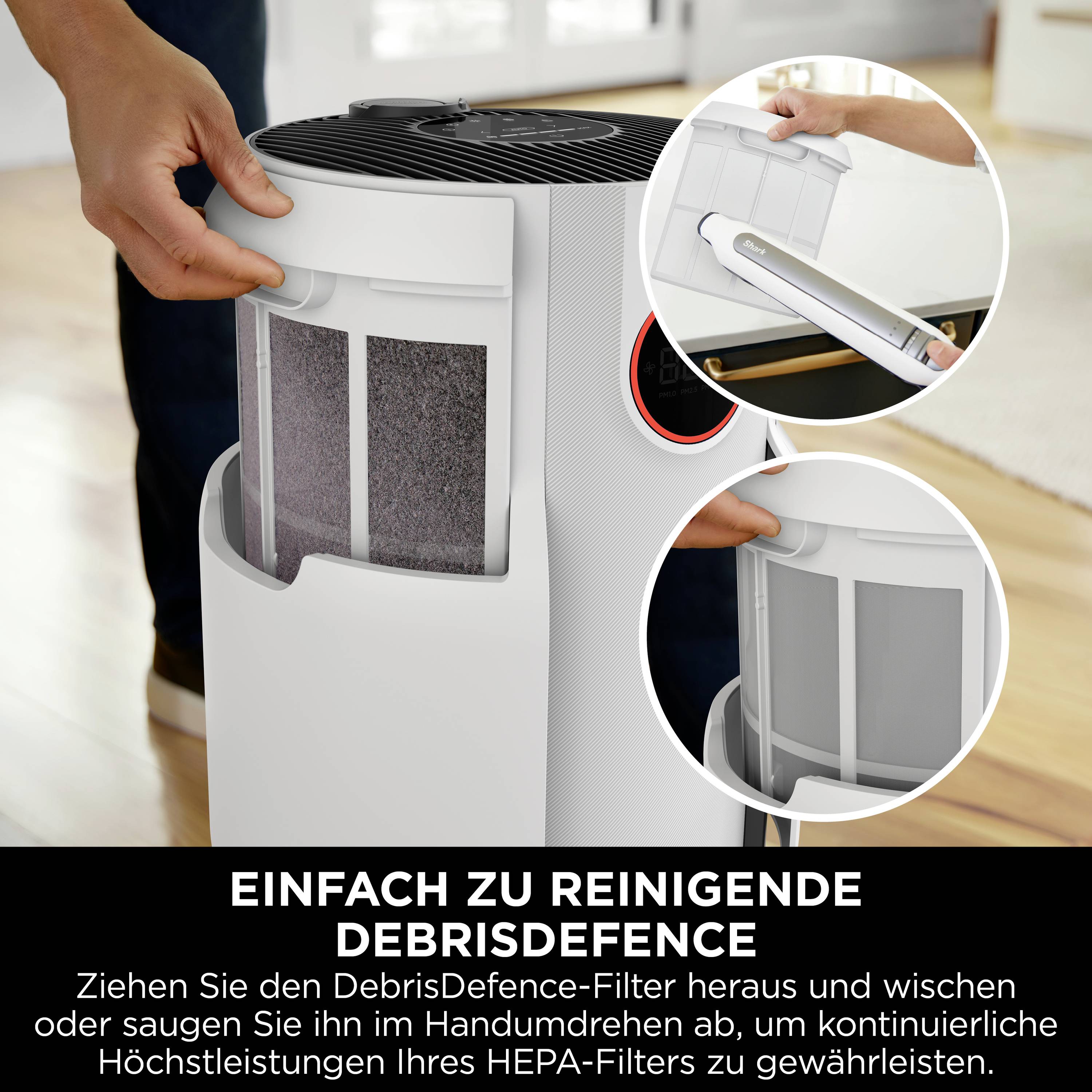 Shark HP150EU NeverChange Luftreiniger 60 m² Weiß