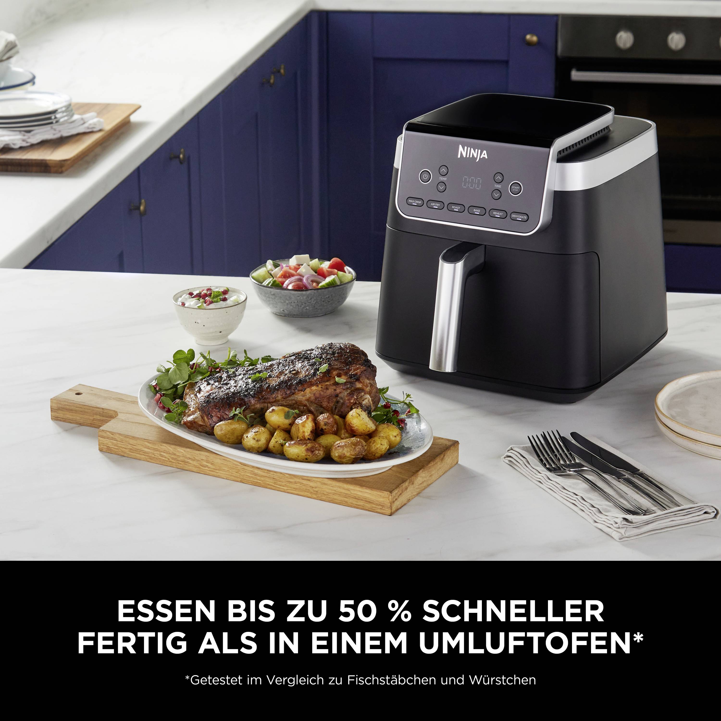 Ninja Max Pro Heißluft-Fritteuse 6.2l 2000W Schwarz
