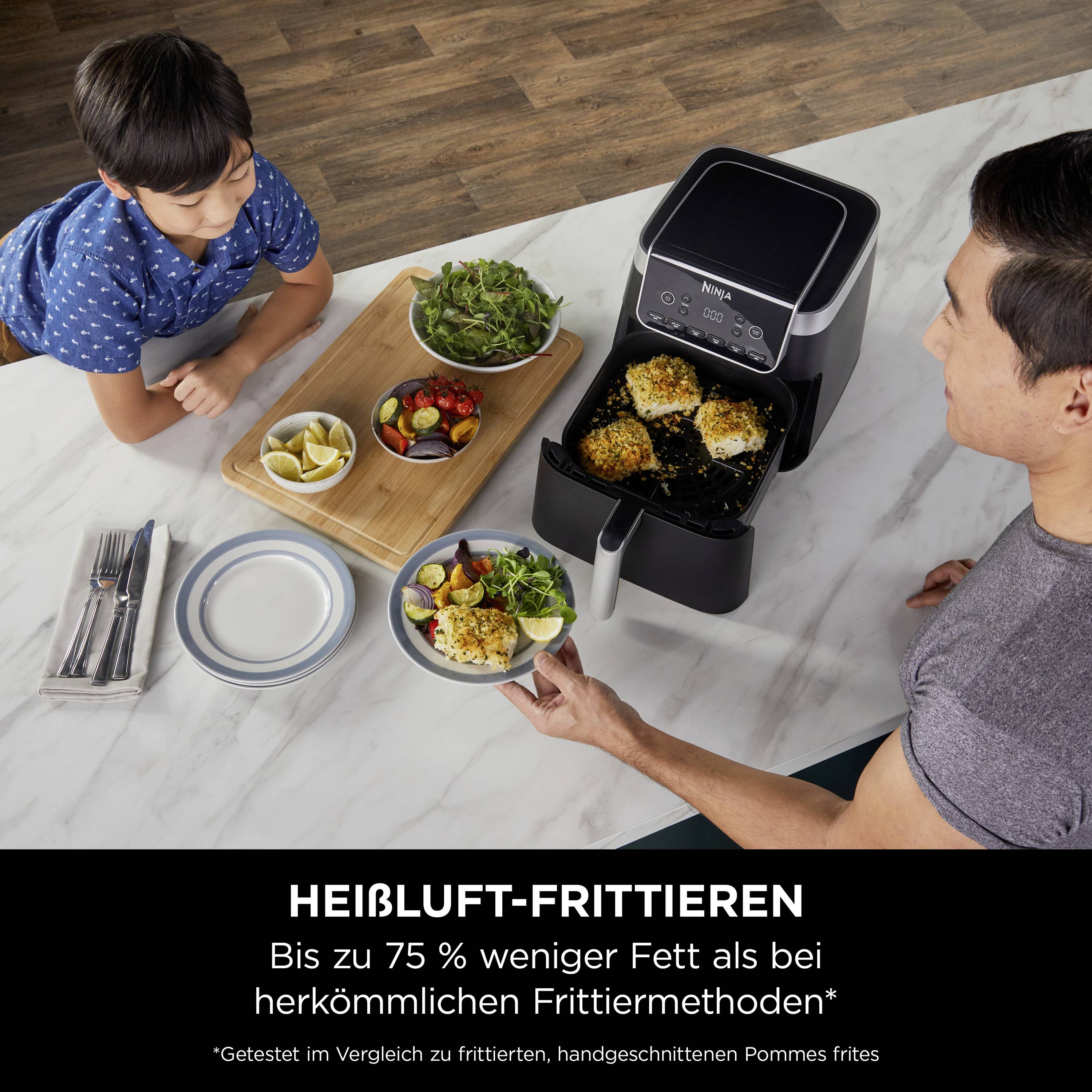 Ninja Max Pro Heißluft-Fritteuse 6.2l 2000W Schwarz