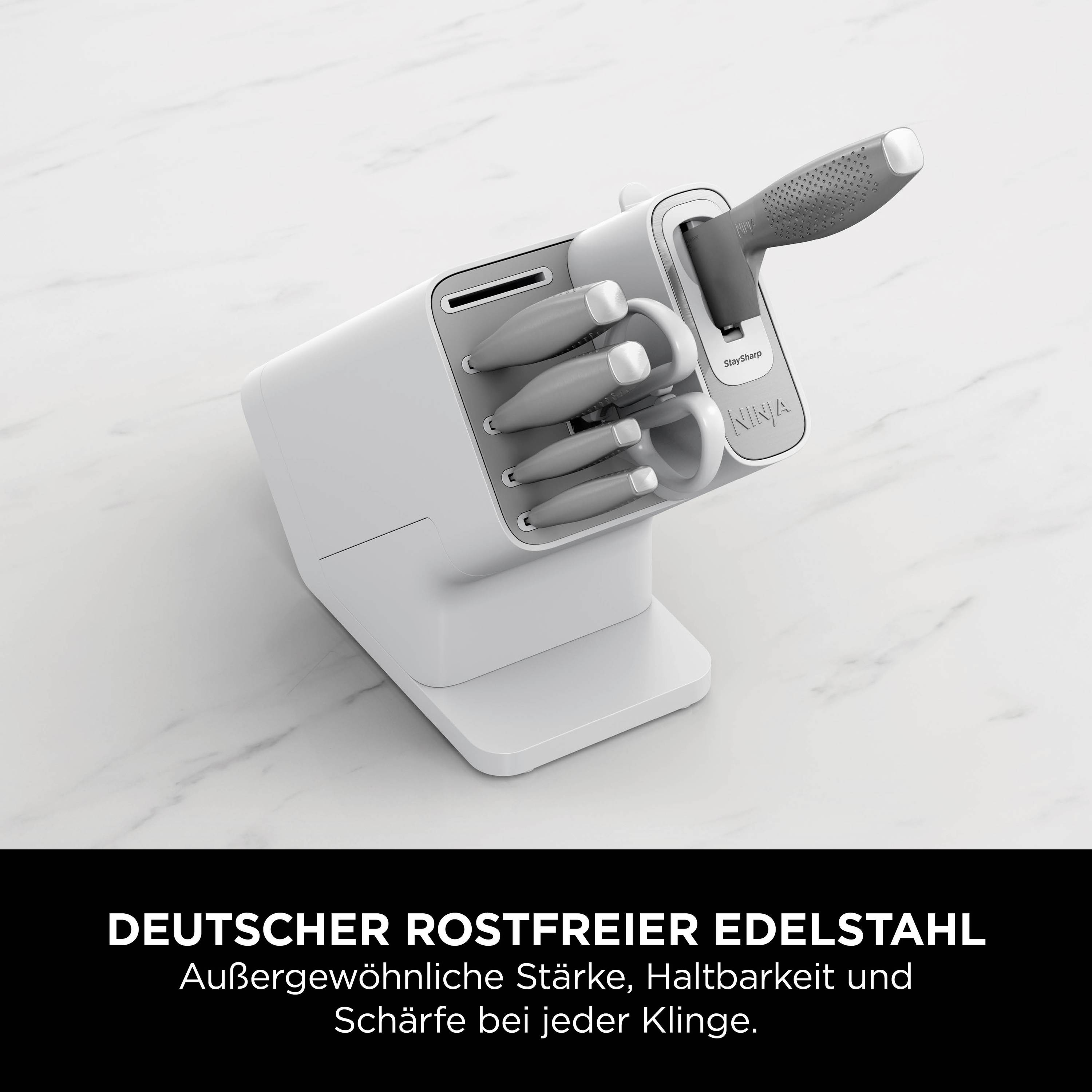 Ninja K62006EUWH Messerblock Weiß