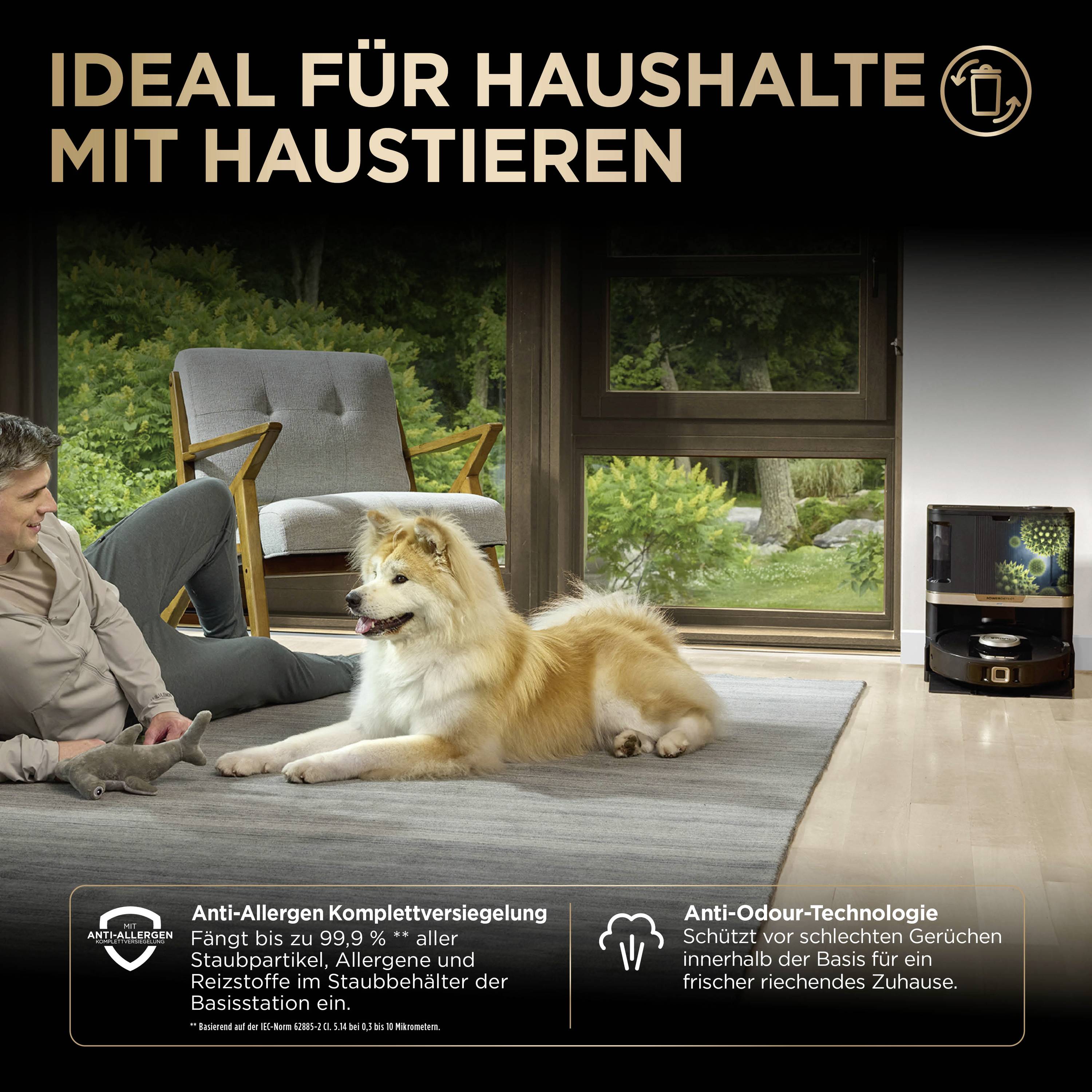 Shark PowerDetect NeverTouch Pro 2-in-1 Saug-und Wischroboter Schwarz App gesteuert, Beutellos, inkl. Akku, inkl. Ladegerät