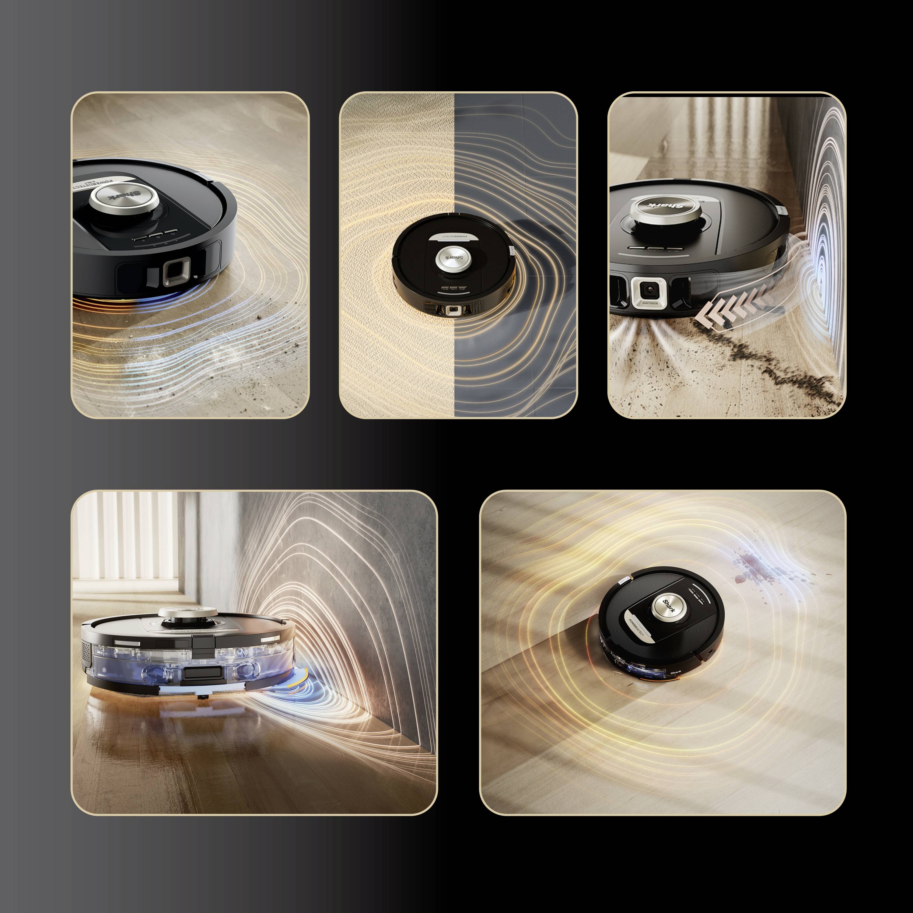 Shark PowerDetect NeverTouch Pro 2-in-1 Saug-und Wischroboter Schwarz App gesteuert, Beutellos, inkl. Akku, inkl. Ladegerät