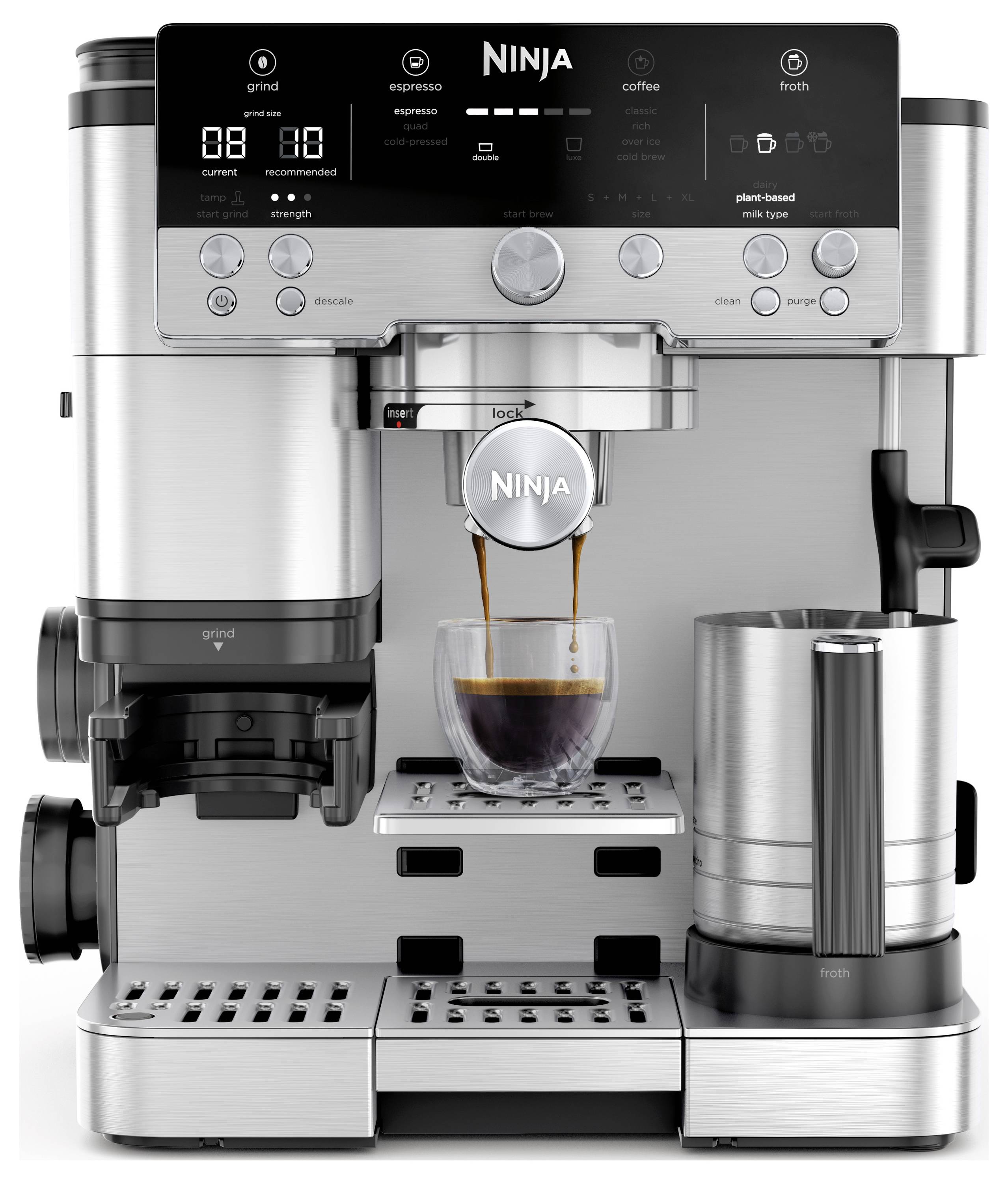 Ninja Luxe Café Premier ES601EU Kaffeevollautomat Silber, Schwarz