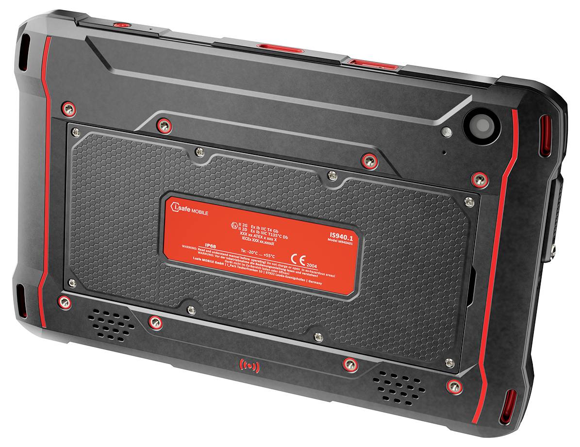 ISafe MOBILE IS940.1 Ex-geschütztes Tablet Ex Zone 1, 21 25.7cm (10.1 Zoll) 128GB WiFi, 5G, LTE/4G IP68 MIL-STD-810H Schwarz