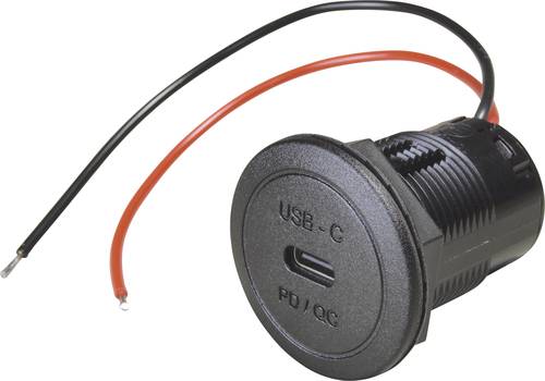 ProCar Power USB-C Einbausteckdose PD/QC EV o. LED max. 50 Watt Belastbarkeit Strom max.=3 A 12 ode