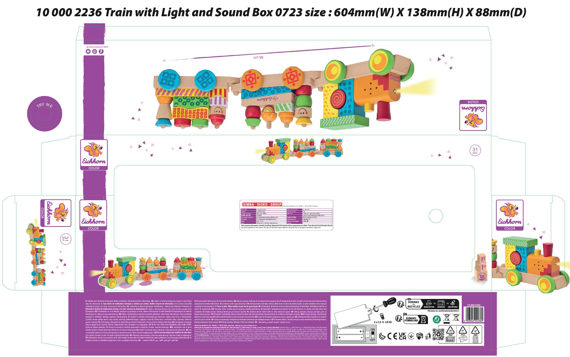 Eichhorn Zug mit Licht und Sound 100002236 Anzahl Spieler (max.): 1