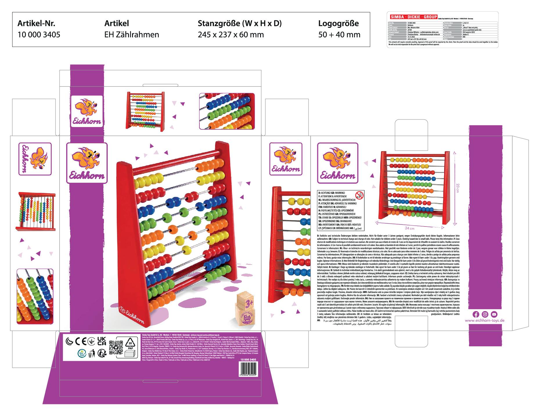 Eichhorn Zählrahmen 100003405 Anzahl Spieler (max.): 1