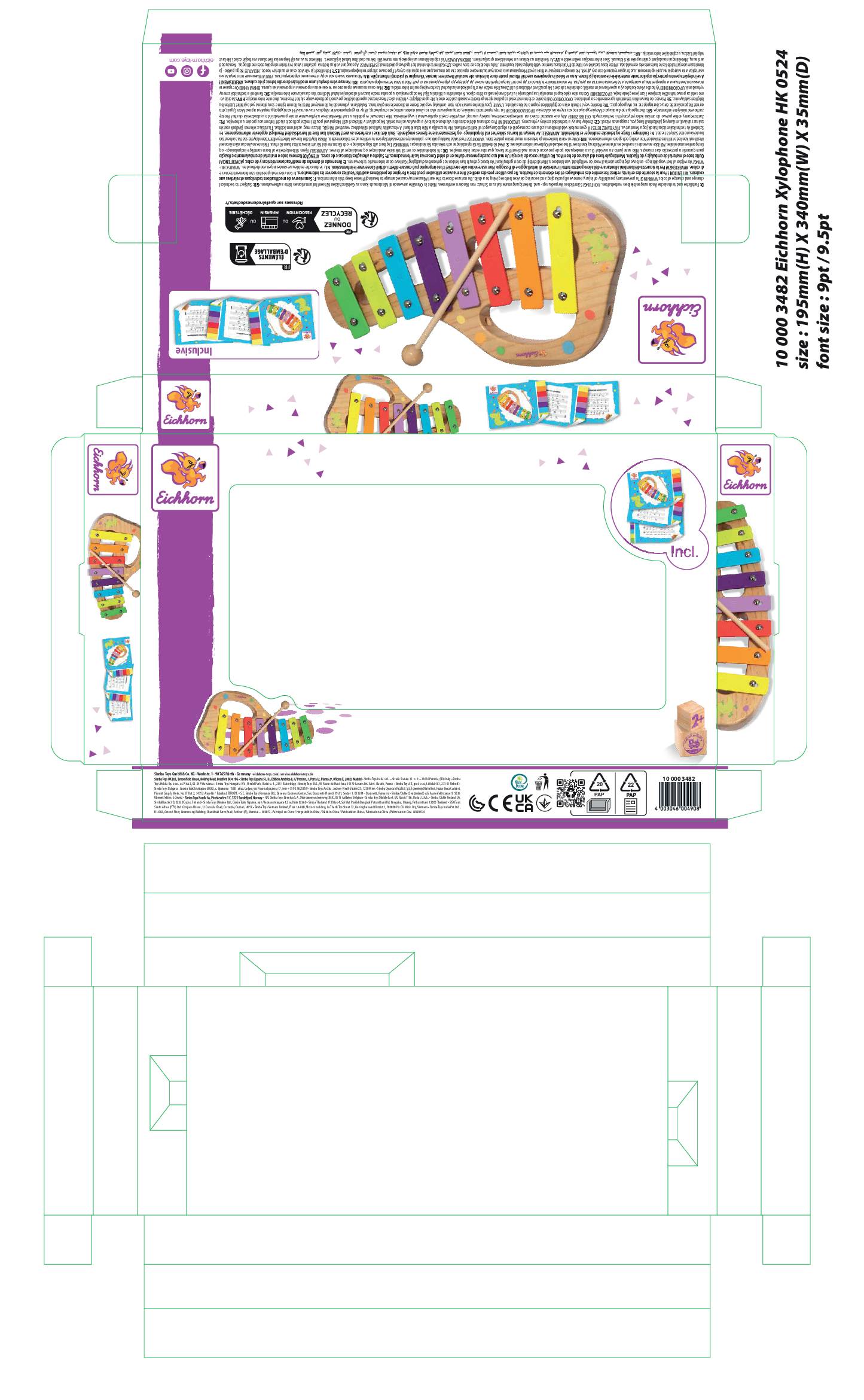 Eichhorn Xylophon Xylophon 8 Töne