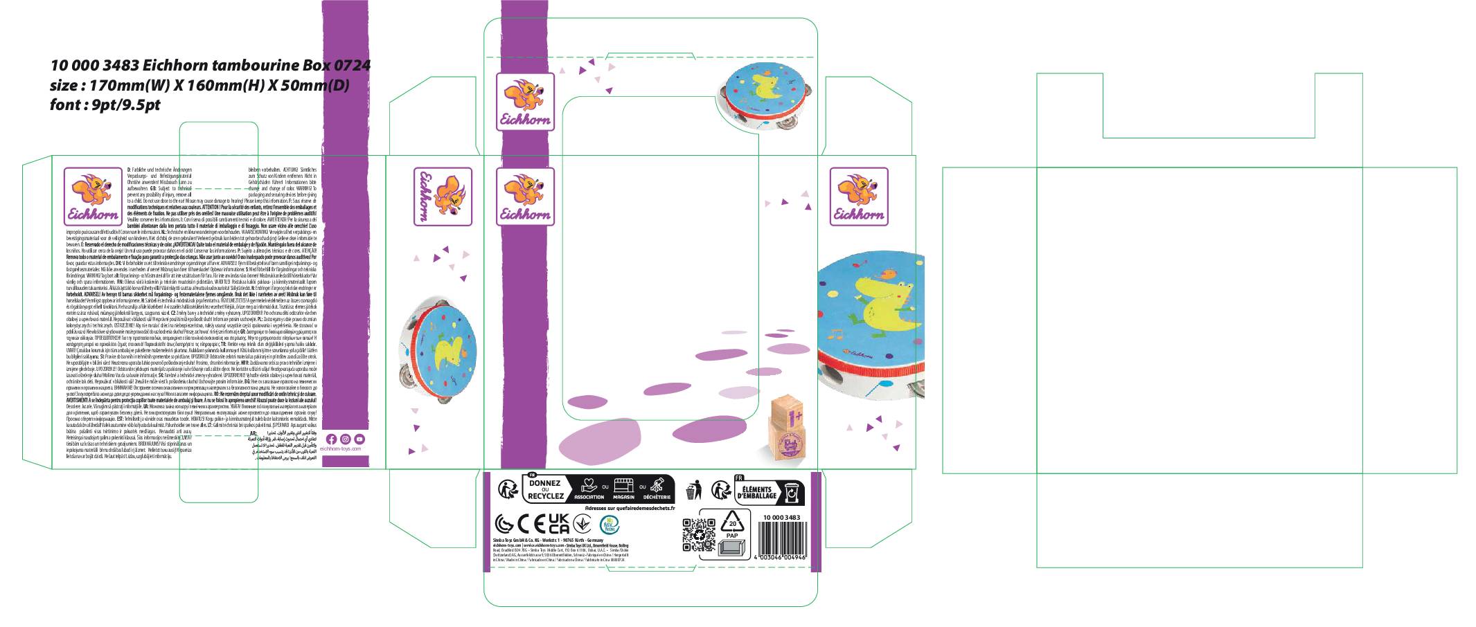 Eichhorn Hand Drum Tamburin