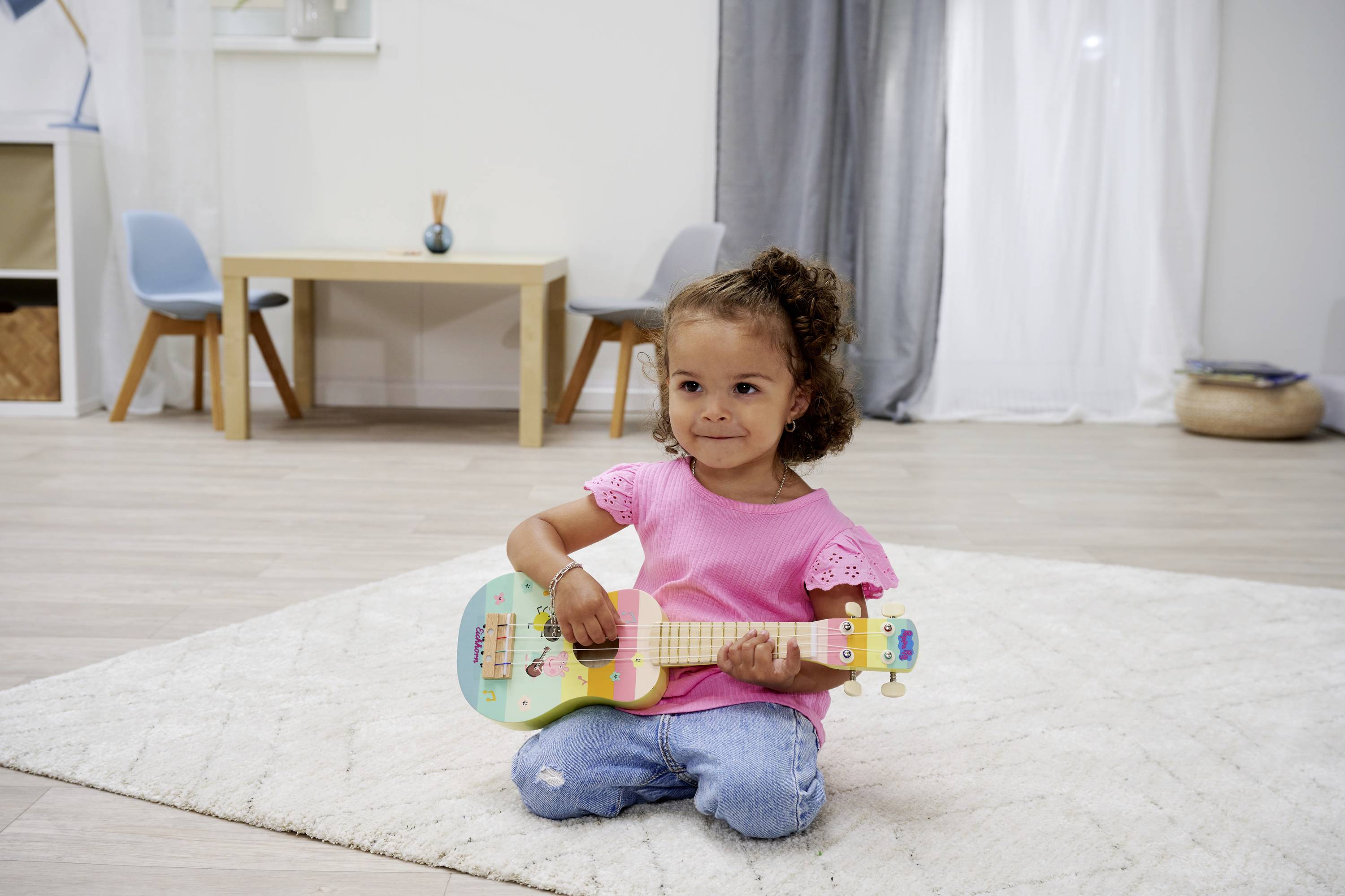 Eichhorn Kindergitarre Peppa Pig Holz Ukulele 43cm
