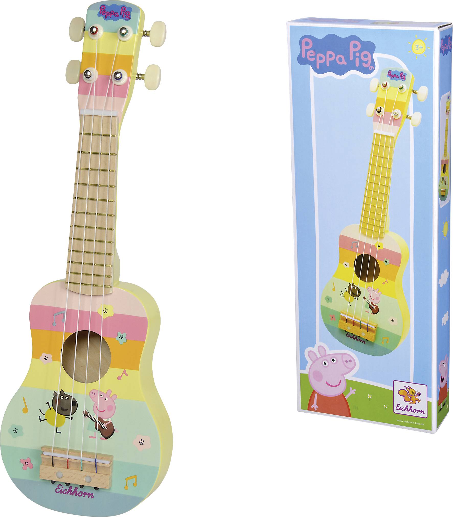 Eichhorn Kindergitarre Peppa Pig Holz Ukulele 43cm