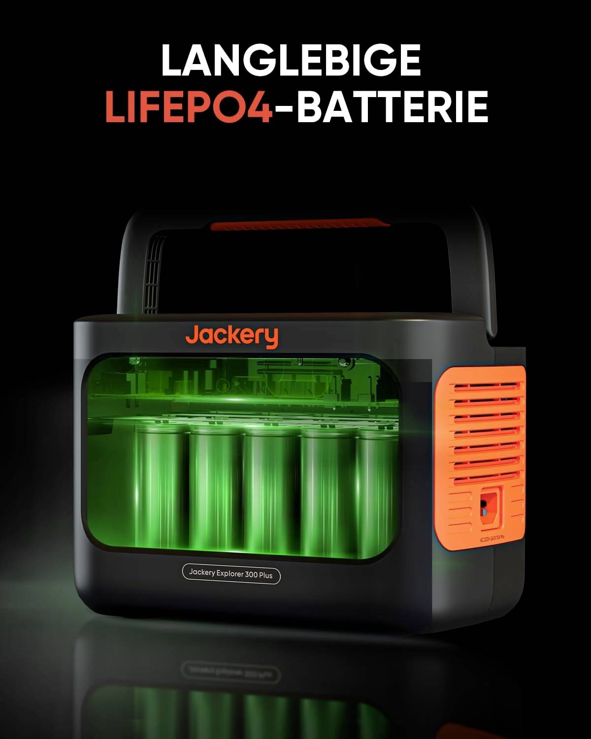 Jackery Explorer 300 Plus Powerstation LiFePO 4 Schwarz, Orange mit Laderegler