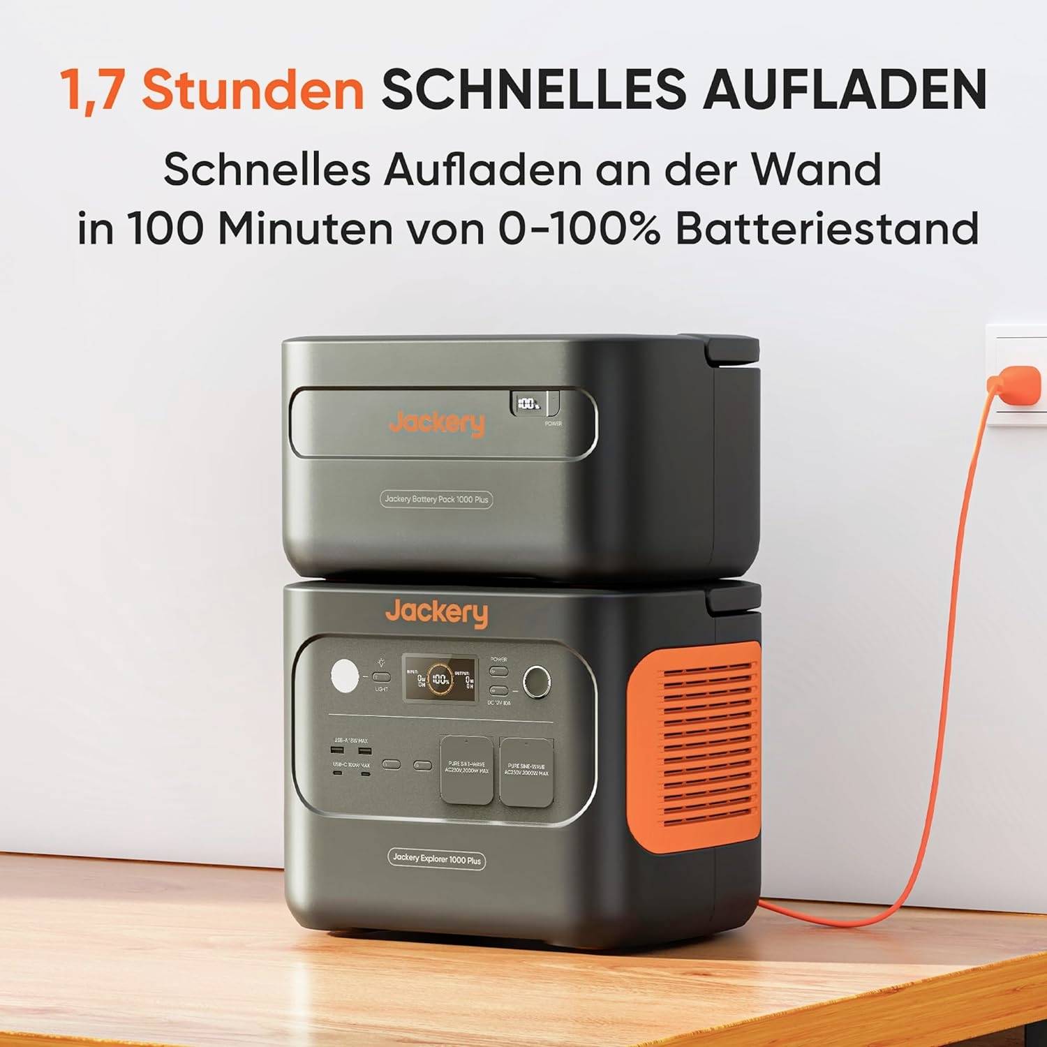 Jackery Explorer 1000 Plus Battery Akkupack LiFePO 4 Schwarz, Orange