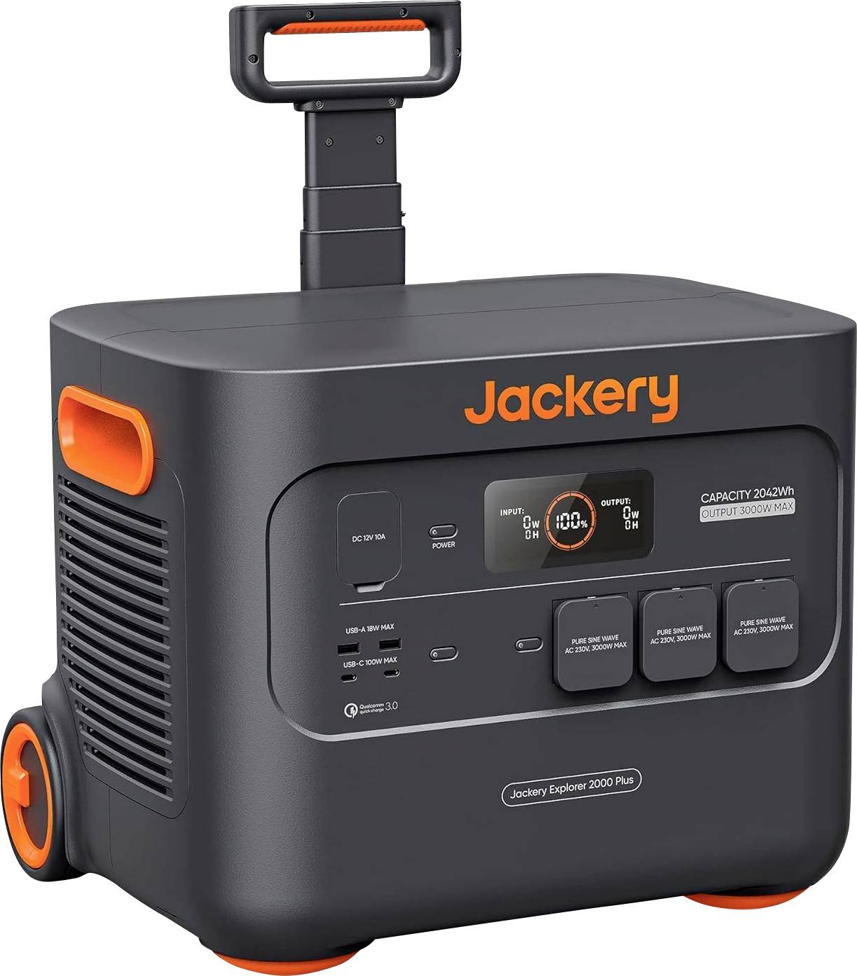 Jackery Explorer 2000 Plus Powerstation LiFePO 4 Schwarz, Orange mit Laderegler