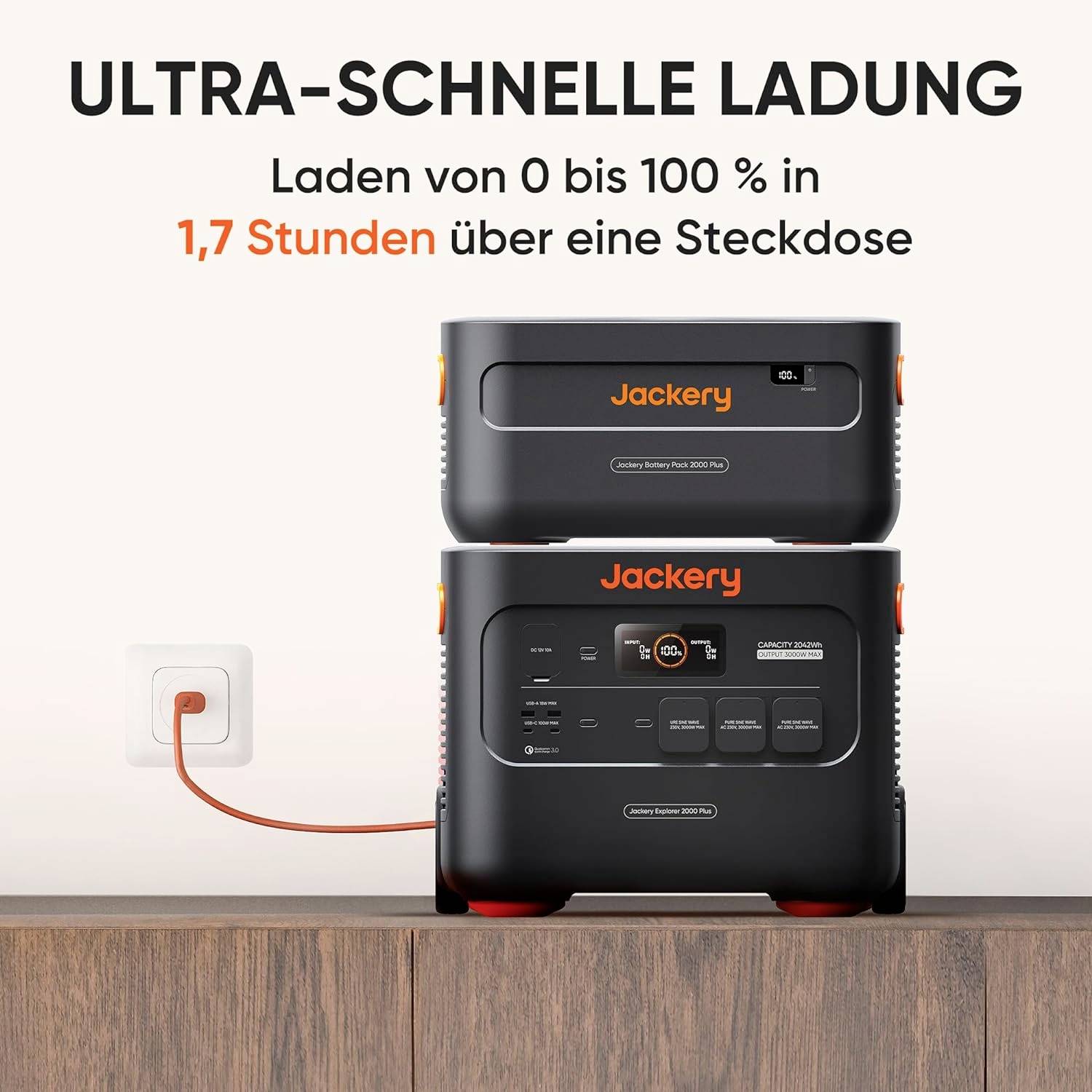 Jackery Explorer 2000 Plus Battery Akkupack LiFePO 4 Schwarz, Orange