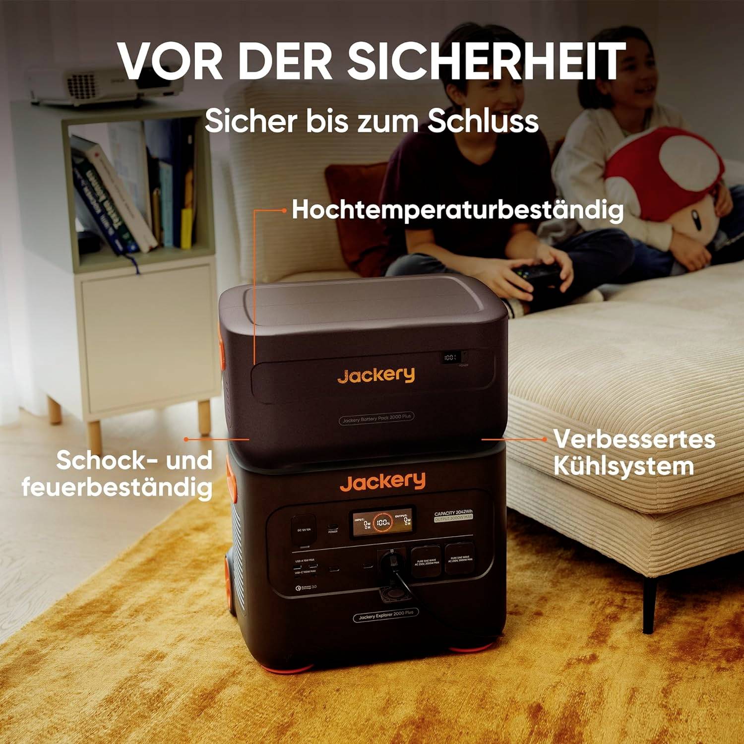 Jackery Explorer 2000 Plus Battery Akkupack LiFePO 4 Schwarz, Orange