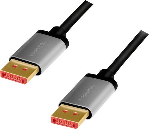 LogiLink DisplayPort AV Anschlusskabel [1x DisplayPort - 1x DisplayPort] 1 m Schwarz/Grau