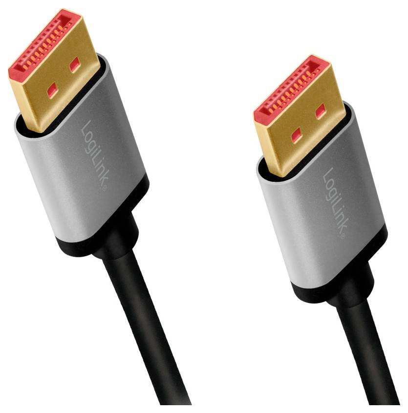 LogiLink DisplayPort AV Anschlusskabel [1x DisplayPort - 1x DisplayPort] 2m Schwarz/Grau