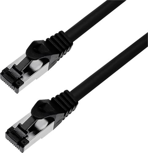 BKL Electronic 144004 RJ45 Patchkabel CAT 8.1 S/FTP 3 m Schwarz Halogenfrei 1 St.