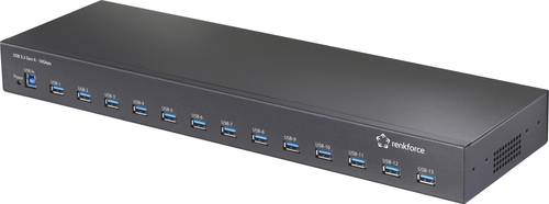 Renkforce RF-6677282 USB-Hub 13 Port USB-A USB 3.2 Gen2 10 GBit/s für industrielle Anwendungen, Rac