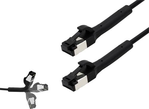 BKL Electronic 144012 RJ45 Patchkabel CAT 8.1 U/FTP 1.5 m Schwarz 1 St.