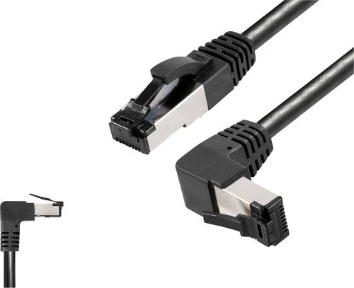 BKL Electronic 144024 RJ45 Patchkabel CAT 8.1 S/FTP 1.5 m Schwarz Halogenfrei 1 St.