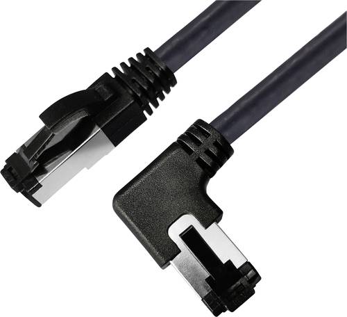 BKL Electronic 144038 RJ45 Patchkabel CAT 8.1 S/FTP 3 m Schwarz Halogenfrei 1 St.