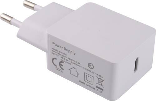 Dehner Elektronik USB Ladegerät 20 W 1x USB-C® Weiß Innenbereich USB Power Delivery (USB-PD)
