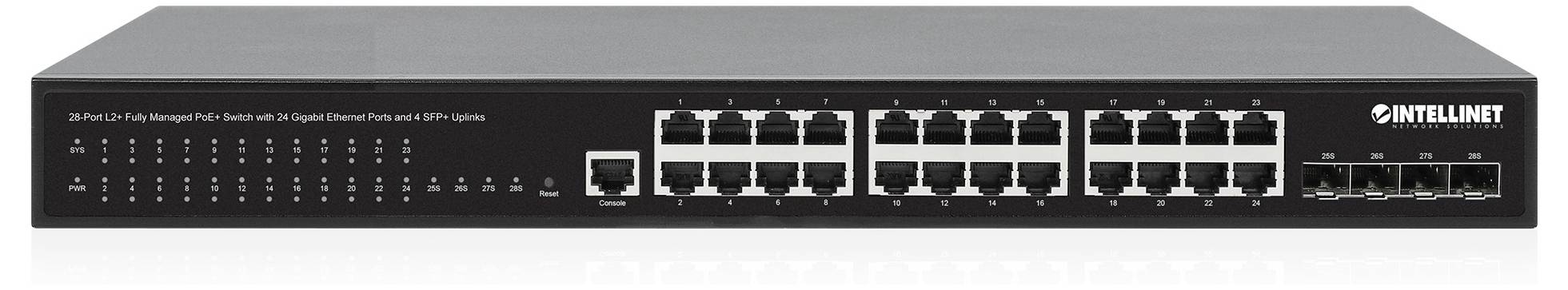 Intellinet 561846 19 Zoll Netzwerk-Switch 10 / 100 / 1000 MBit/s IEEE802.3at (30 W), IEEE802.3af (15.4 W)