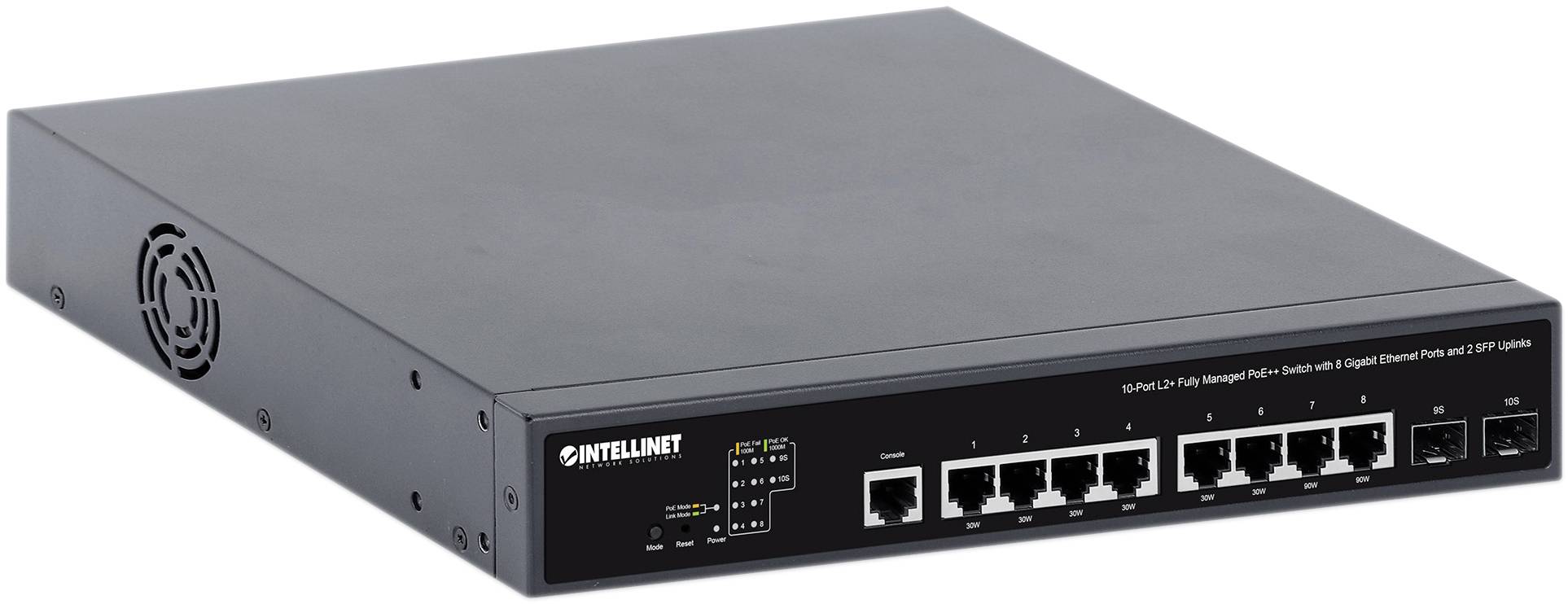 Intellinet 562003 19 Zoll Netzwerk-Switch 10 / 100 / 1000 MBit/s IEEE 802.3bt, IEEE802.3af (15.4 W), IEEE802.3at (30 W)