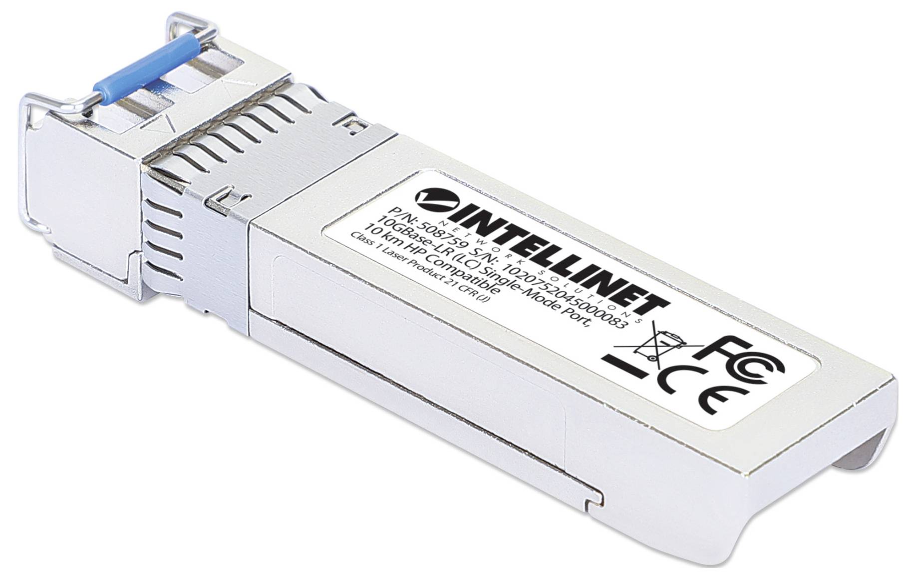Intellinet 508759 Mini-GBIC Transceiver für LWL-Kabel 10GBase-LR (LC) Singlemode 10km HPE-komp. Transceiver-Modul 10 GBit/s 10 km