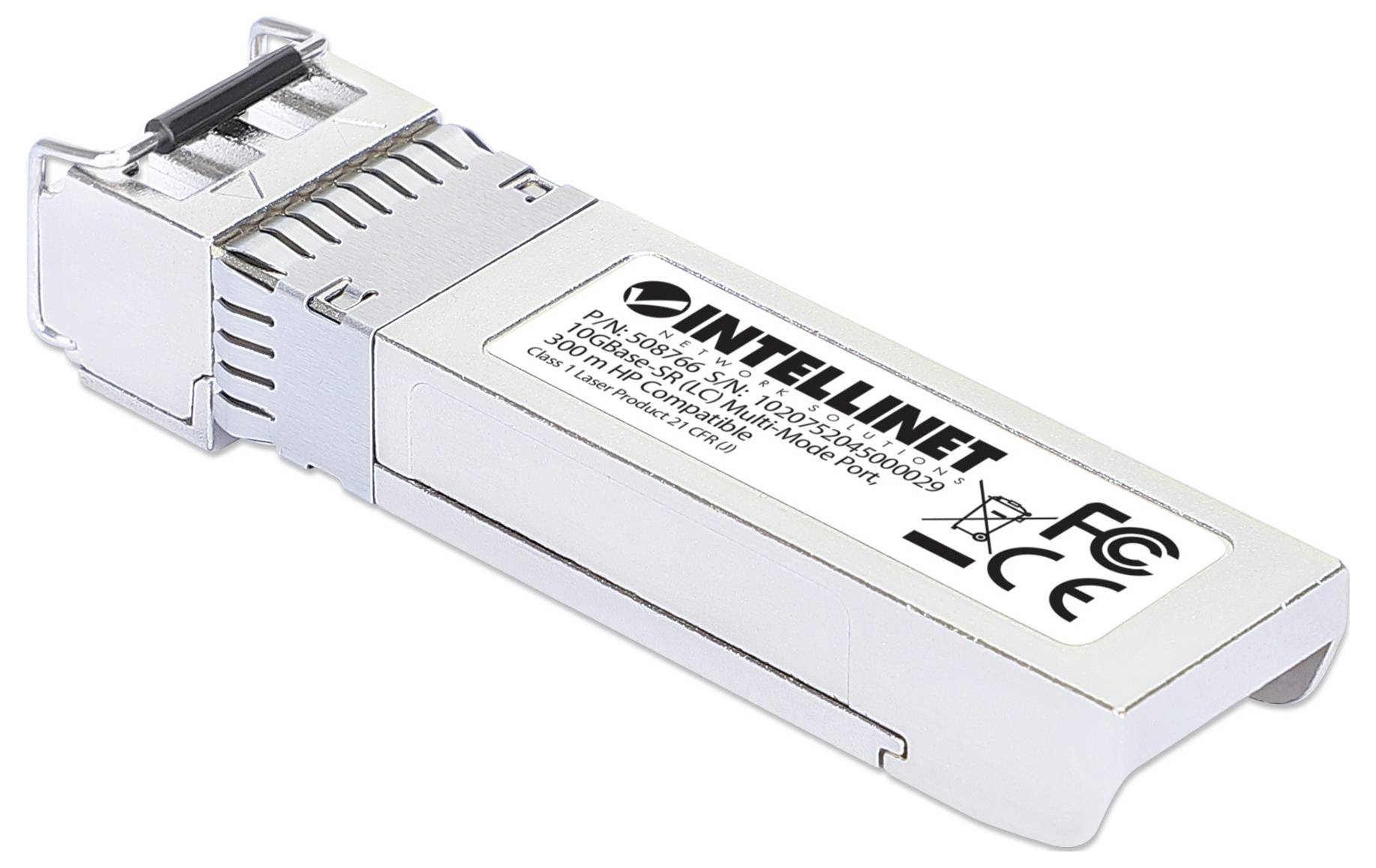 Intellinet 508766 Mini-GBIC Transceiver für LWL-Kabel 10GBase-SR (LC) Multimode 300m HPE-komp. Transceiver-Modul 10 GBit/s 300m