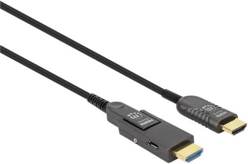 Manhattan HDMI Anschlusskabel HDMI-A Stecker, HDMI-Micro-D Stecker 50m Schwarz 355537 4K UHD HDMI-Ka