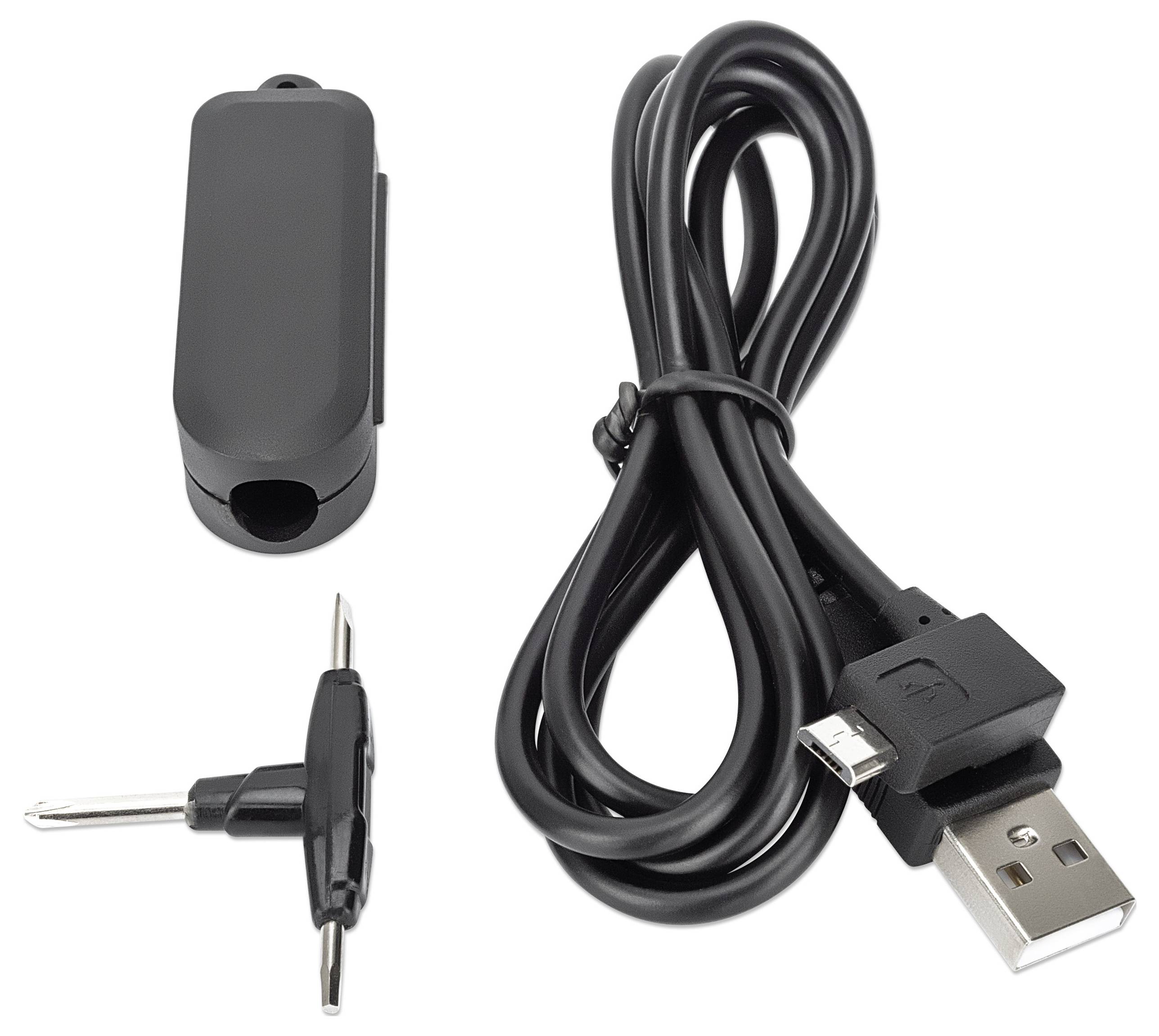 Manhattan HDMI Anschlusskabel HDMI-A Stecker, HDMI-Micro-D Stecker 50m Schwarz 355537 4K UHD HDMI-Kabel