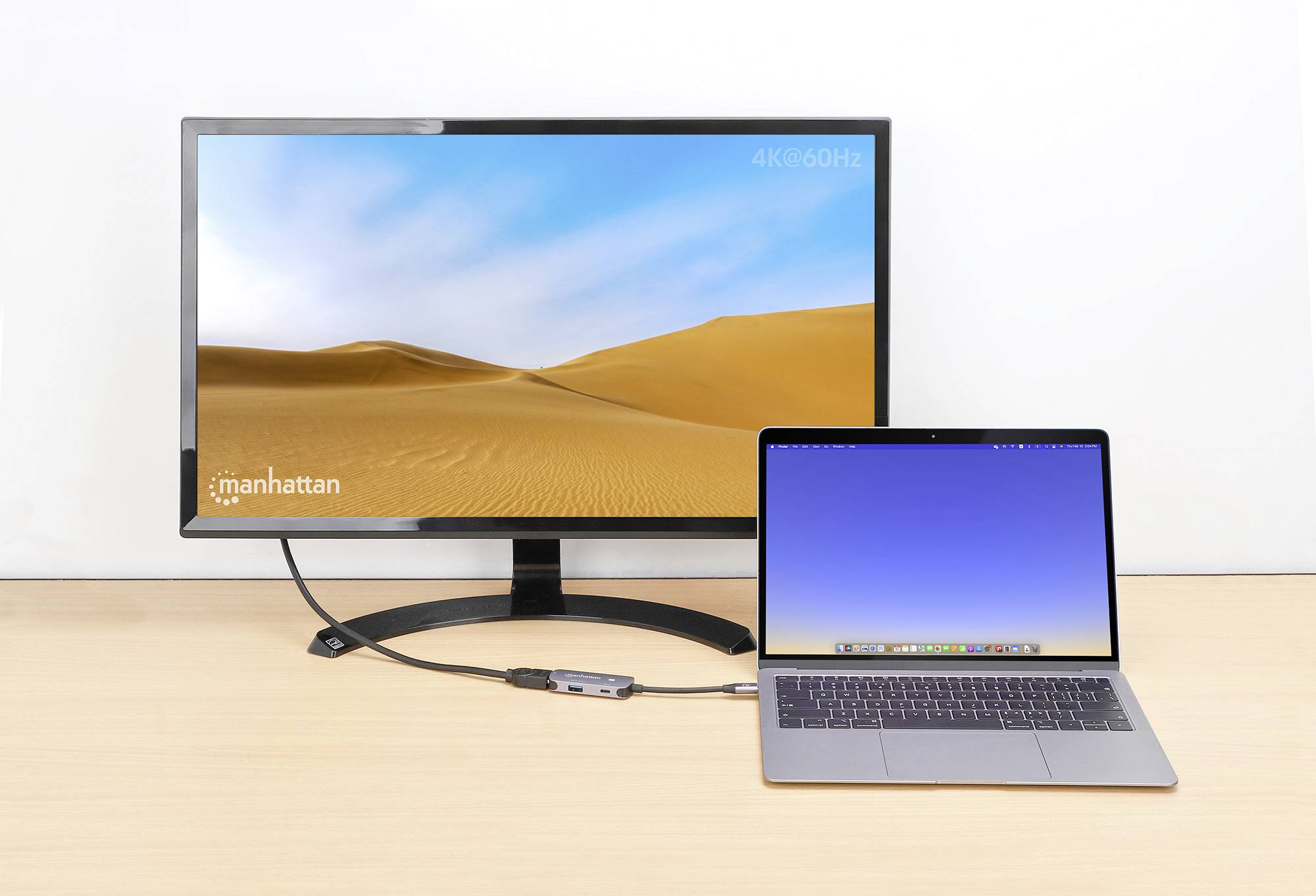 Manhattan Notebook Dockingstation 190299 inkl. Ladefunktion, USB-C® Power Delivery