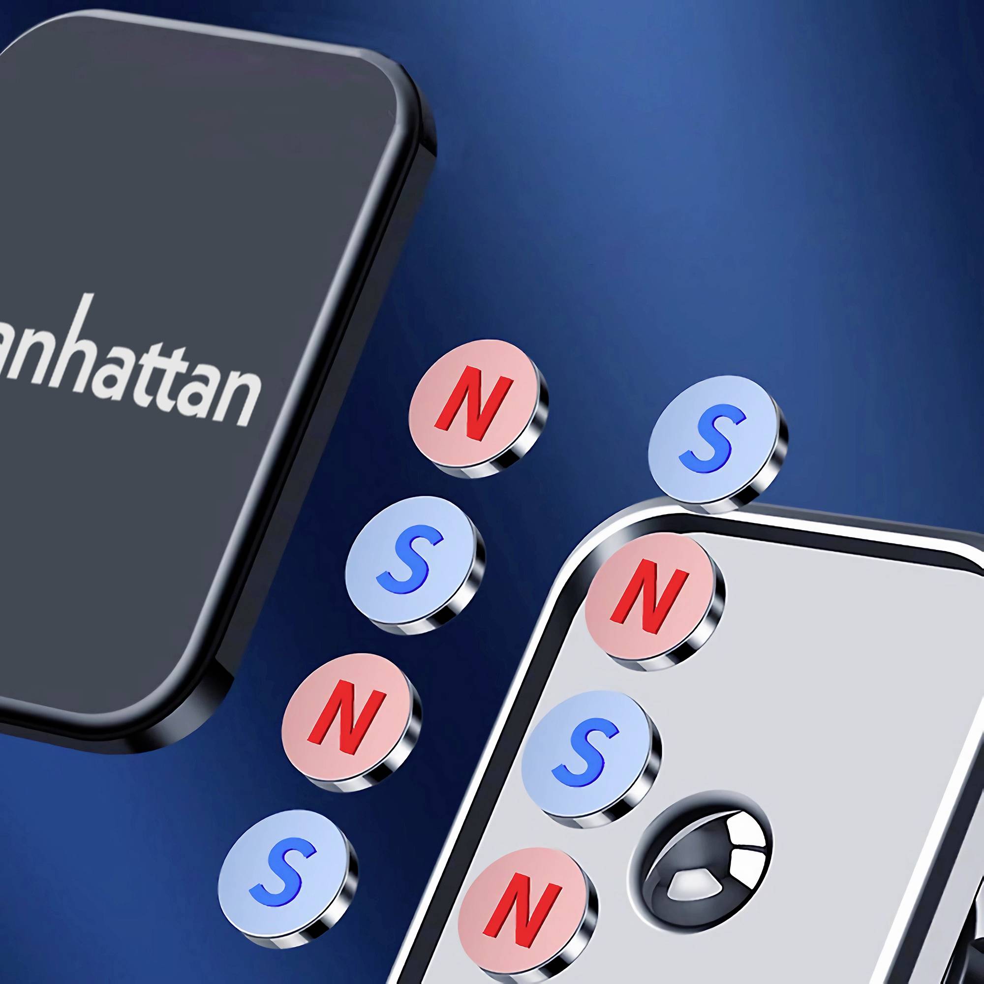 Manhattan Halterung für Kfz für Handy - Armaturenbrett, mit magnetischem Telefonhalter
