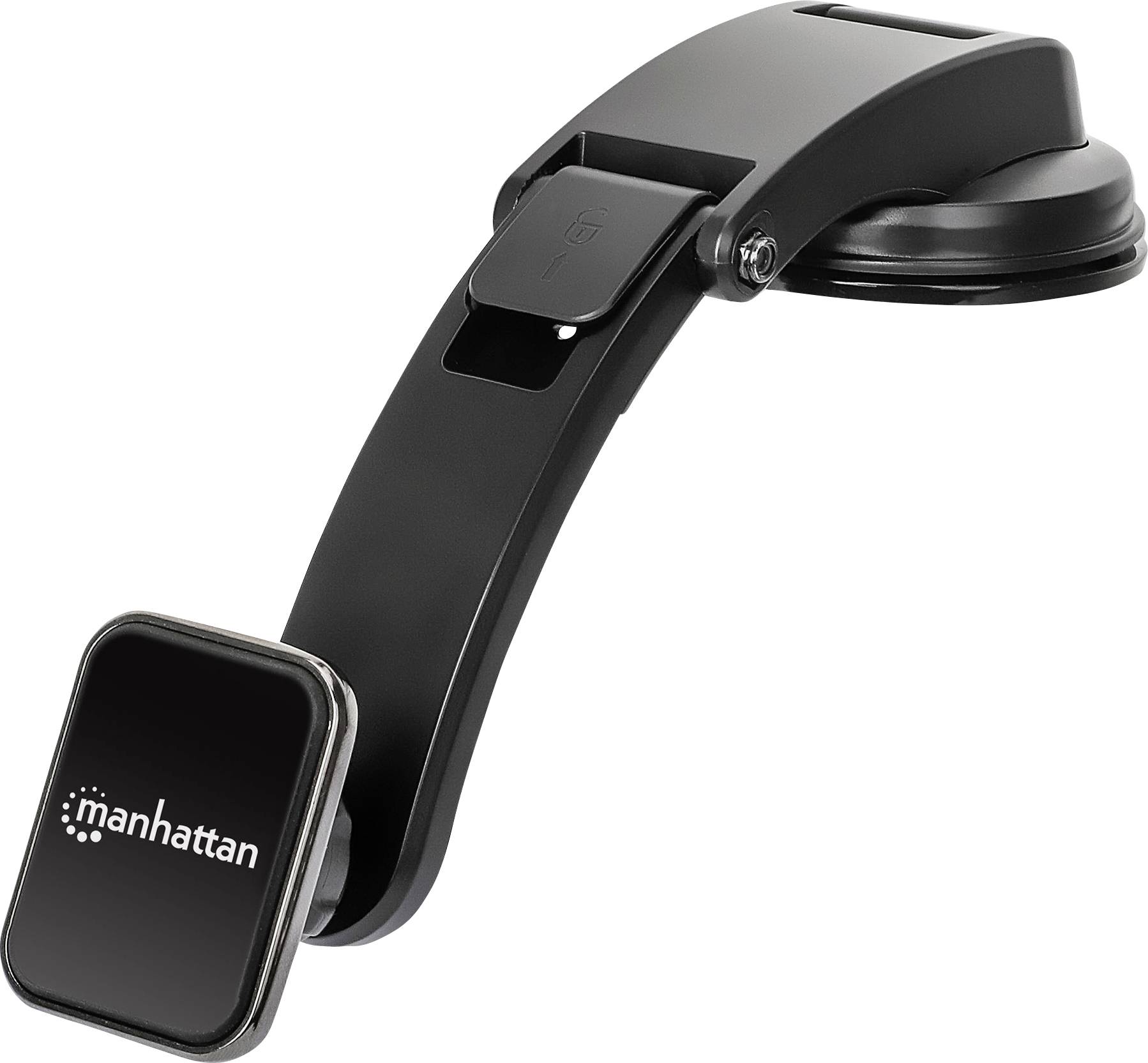 Manhattan 462525 Armaturenbrett, Saugnapf Handy-Kfz-Halterung 360° drehbar, Magnetbefestigung