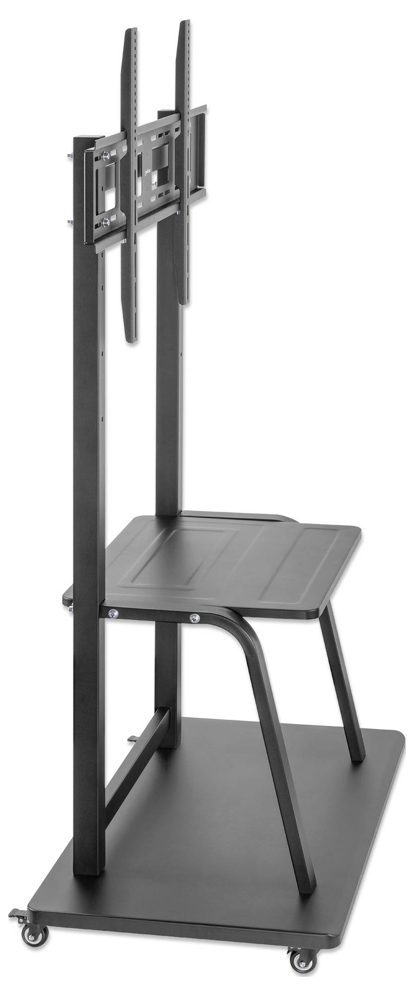 Manhattan Multimedia TV-Ständer auf Rollen mit extrem hoher Traglast 150kg 37" bis 100" TV-Rollwagen Höhenverstellbar 94,0cm