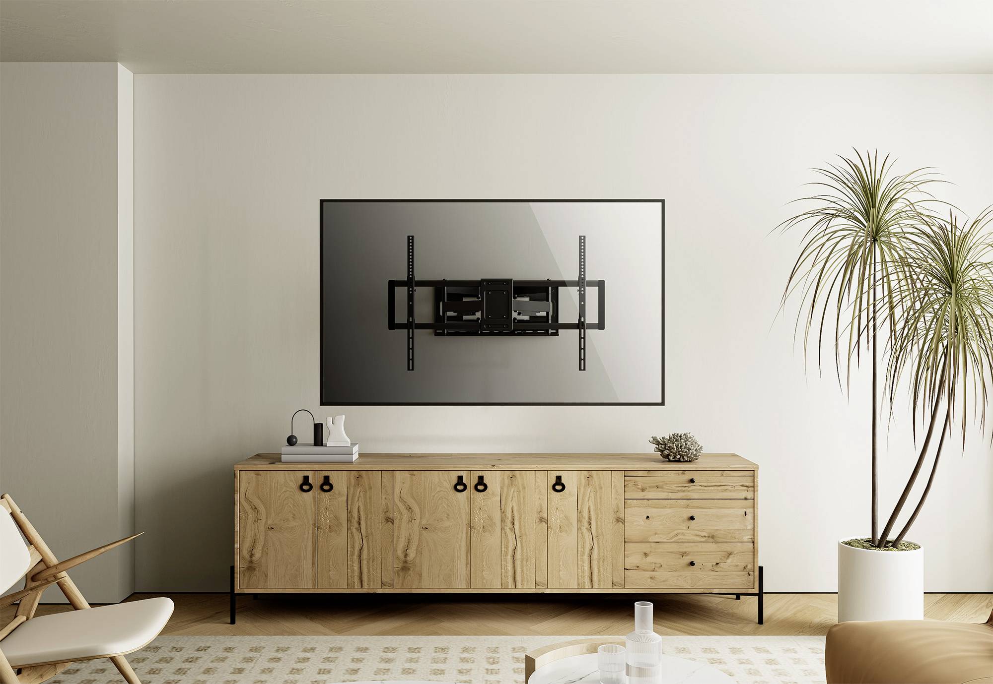 Manhattan 462358 TV-Wandhalterung 152,4cm (60") - 304,8cm (120") Neigbar, Schwenkbar