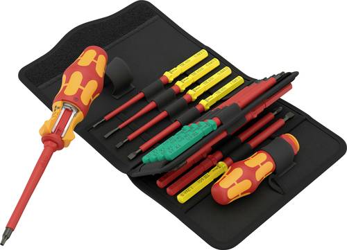 Wera VDE Schraubendreher-Set 17teilig Kreuzschlitz Phillips, Schlitz, Pozidriv, TORX, Innen-Vierkan