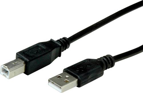 Roline recycled material USB-Kabel USB 2.0 0.80m Schwarz 11458808