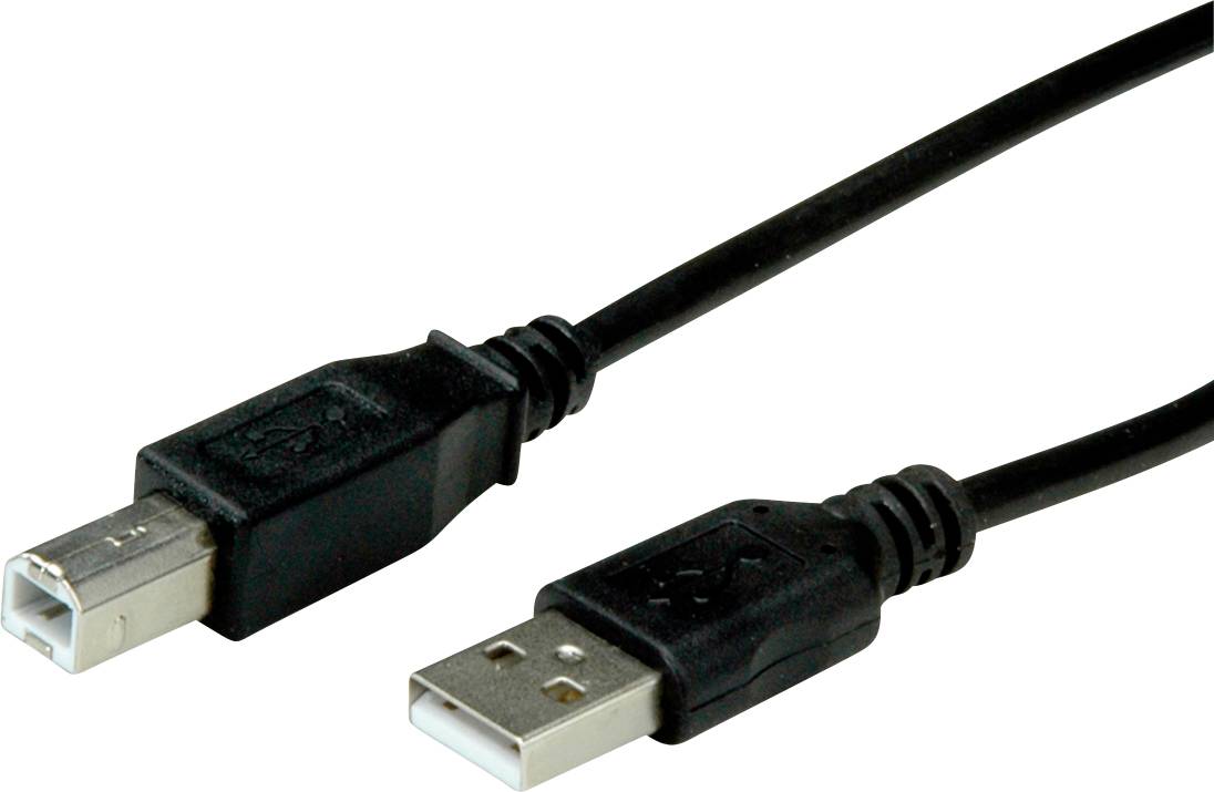 Roline recycled material USB-Kabel USB 2.0 0.80m Schwarz 11.45.8808