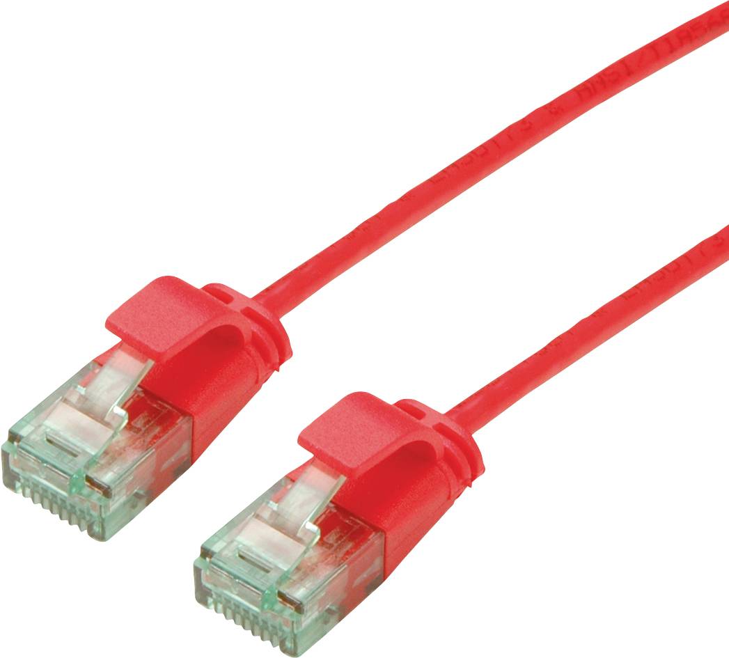 Roline recycled material RJ45 (gekreuzt) Netzwerk Anschlusskabel CAT 6a U/UTP 1m Rot