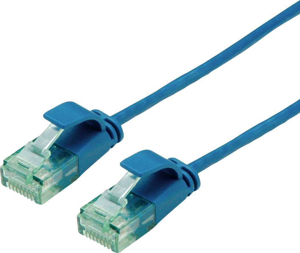 Roline recycled material RJ45 (gekreuzt) Netzwerk Anschlusskabel CAT 6a U/UTP 1m Blau