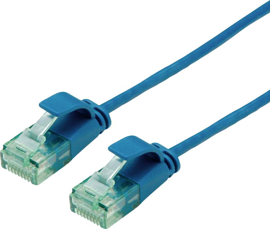 Roline recycled material RJ45 (gekreuzt) Netzwerk Anschlusskabel CAT 6a U/UTP 1.5m Blau
