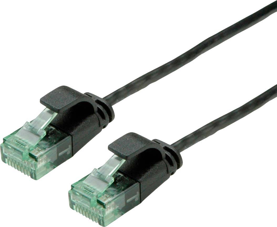 Roline recycled material RJ45 (gekreuzt) Netzwerk Anschlusskabel CAT 6a U/UTP 1.5m Schwarz