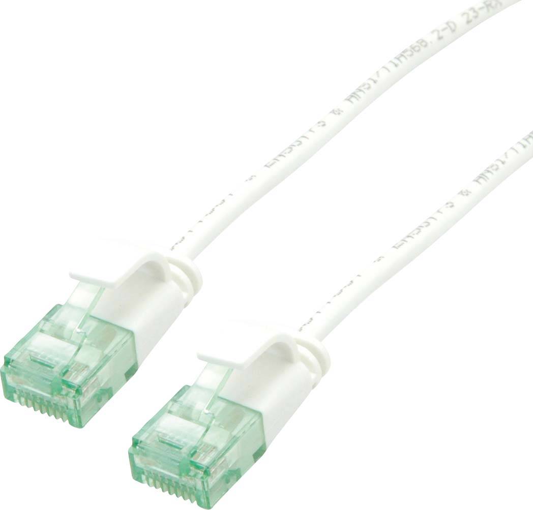 Roline recycled material RJ45 (gekreuzt) Netzwerk Anschlusskabel CAT 6a U/UTP 1m Weiß
